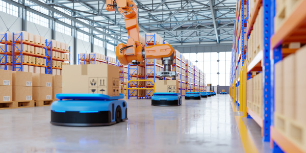 Robots Industriales / Robotización / Cobots Llanars · Robot AGV (Vehículo de Guiado Autónomo)
